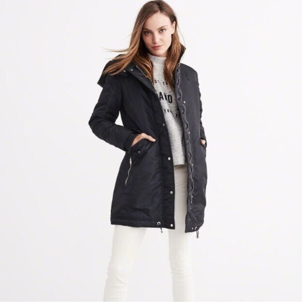 Abercrombie Women's Black Hooded Jacket